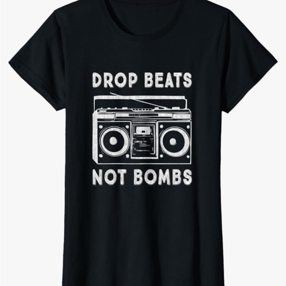 Drop Beats Not Bombs Women’s T-Shirt-Size 3XL